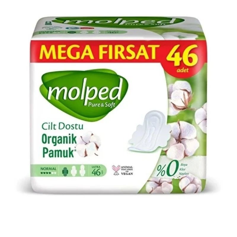 Molped Pure & Soft Normal Ultra Hygienic Pads 46 Pieces