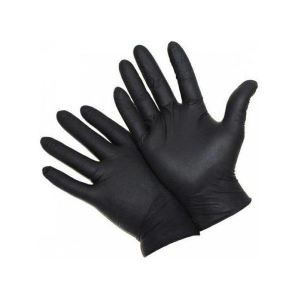 Has-Pet Black Powder-Free Nitrile Examination Gloves XS 100 Pcs