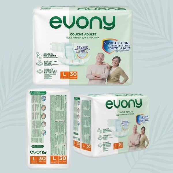 Evony Belbantlı Yetişkin Hasta Bezi L 30 Lu 2 Paket