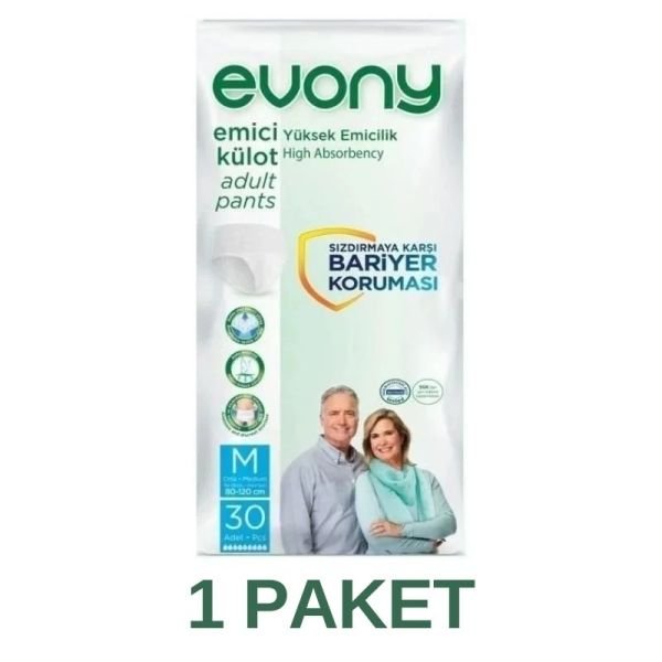 Evony Absorbent Panties Adult Diaper M 30 Pack
