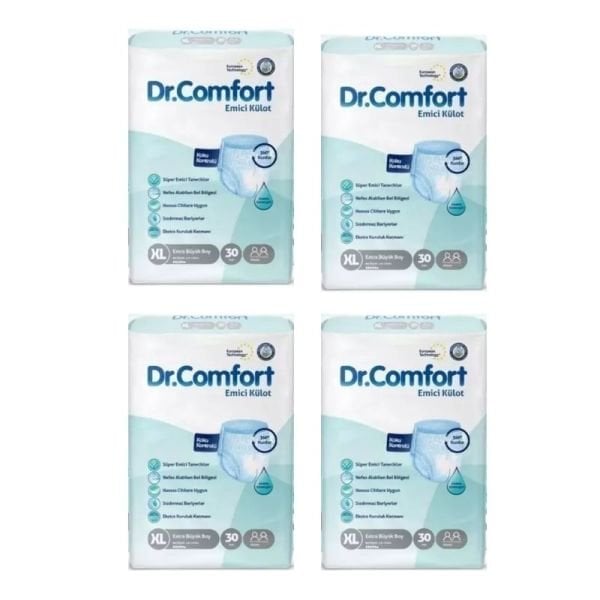 Dr.Comfort Emici Külot Yetişkin Hasta Bezi XL 30 Lu 4 Paket