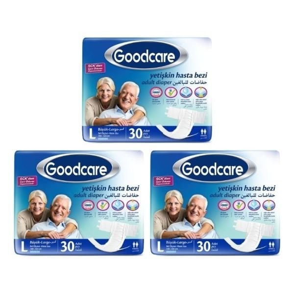 Goodcare Belbantlı Yetişkin Hasta Bezi L 30 Lu 3 Paket