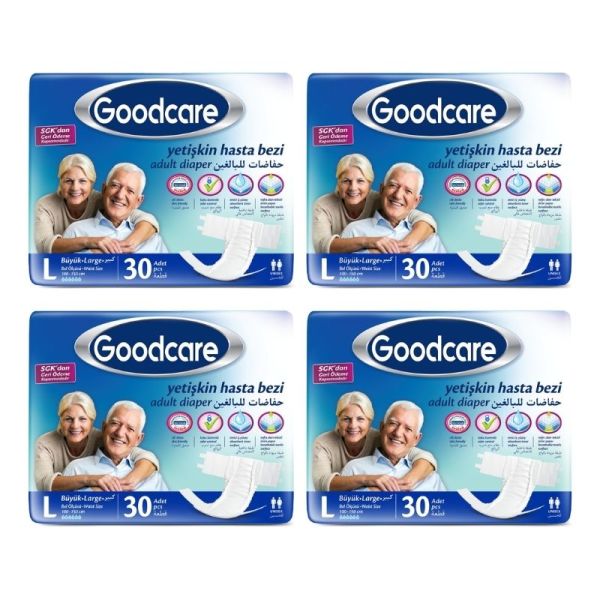 Goodcare Belbantlı Yetişkin Hasta Bezi L 30 Lu 4 Paket