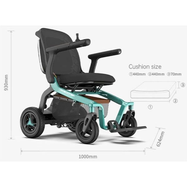 Scuba E40S-10 Roboter Powered Wheelchair Turquoise