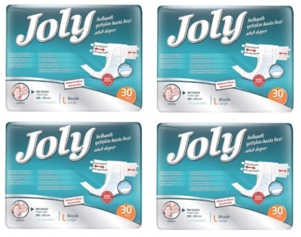 Joly Belbantlı Yetişkin Hasta Bezi L 30 Lu 4 Paket
