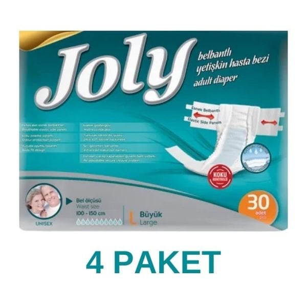 Joly Belbantlı Yetişkin Hasta Bezi L 30 Lu 4 Paket