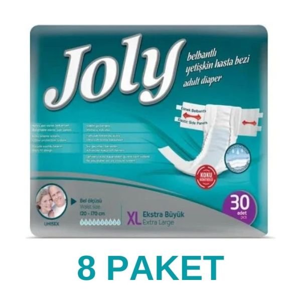 Joly Waistband Adult Diaper XL 30 Pieces 8 Pack