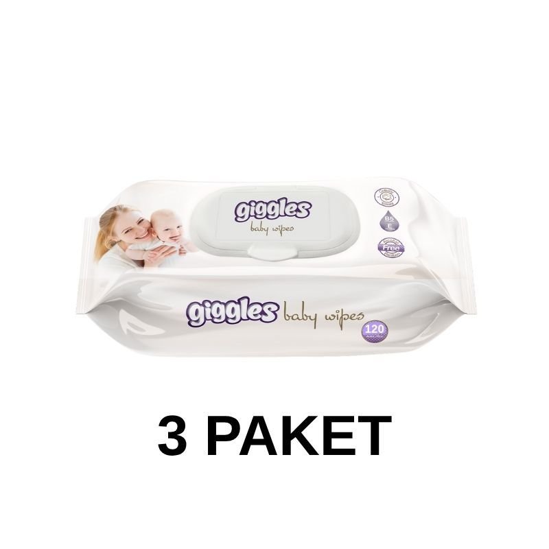 Gigglses Baby Wet Wipes 3 Packs of 120