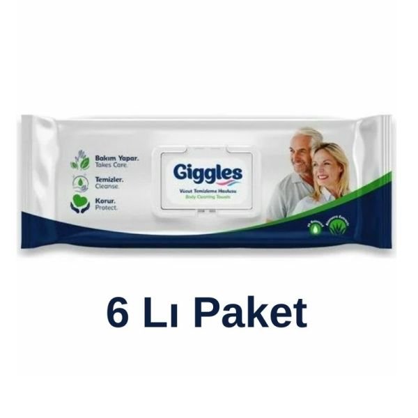 Giggles Body and Perineal Cleansing Towels 6 Packs of 50