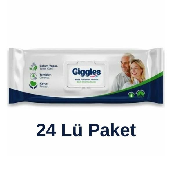 Giggles Body and Perineal Cleansing Towels 50 Pieces (24 Pack)
