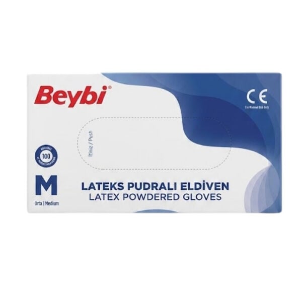 Lateks Pudralı Eldiven Medium