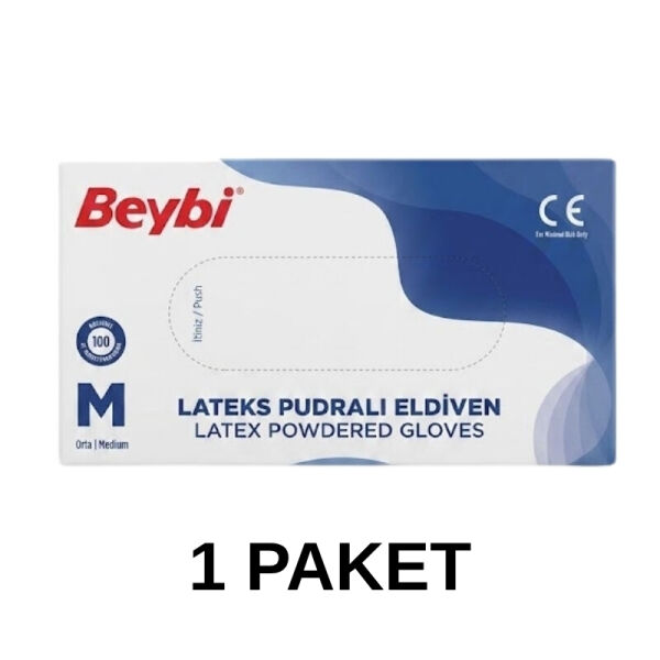 Lateks Pudralı Eldiven Medium