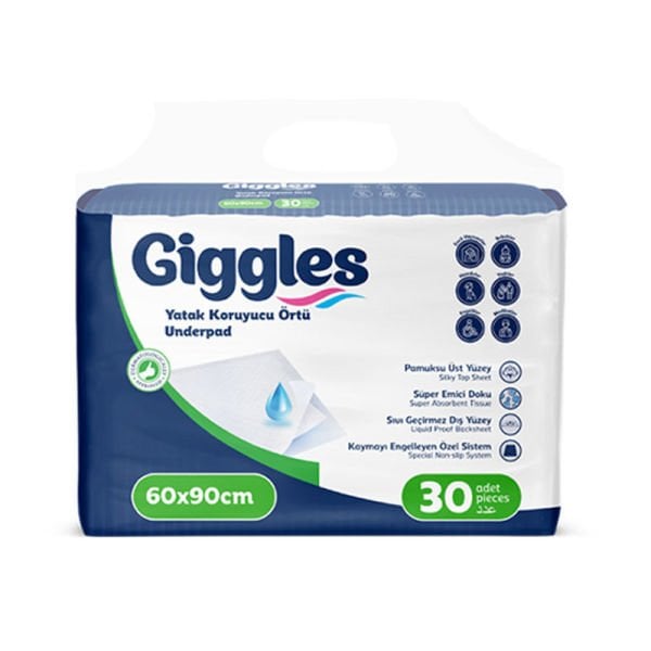 Giggles Yatak Koruyucu Alez Örtü 60x90 Cm 1 Paket 30 Adet
