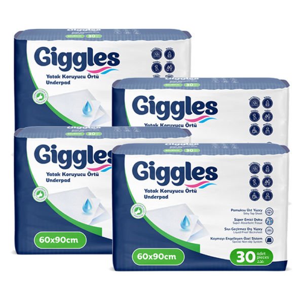 Giggles Mattress Protector 60x90 Cm 4 Packs of 120 Pieces