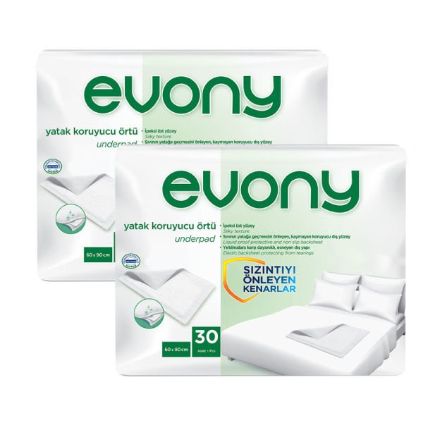 Evony Mattress Protector 60x90 Cm 2 Packs of 60 Pieces