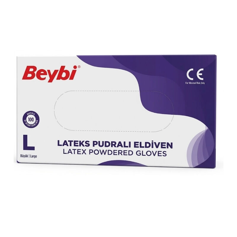 Lateks Pudralı Eldiven Large