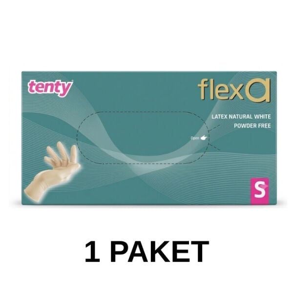 Tenty Flexa Pudrasız Lateks Eldiven 100 Lü Small