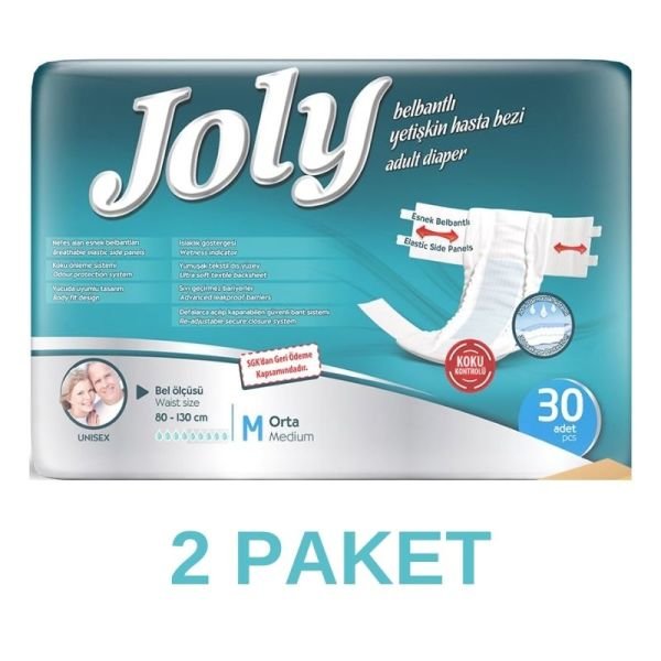 Joly Belbantlı Yetişkin Hasta Bezi M 30 Lu 2 Paket