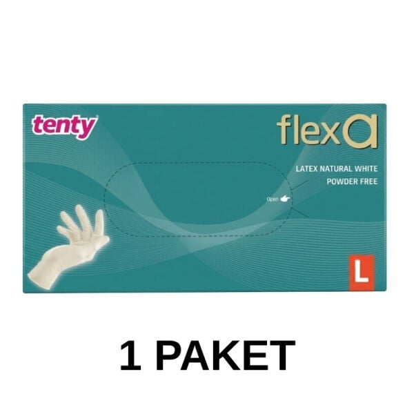 Tenty Flexa Pudrasız Lateks Eldiven 100 Lü Large