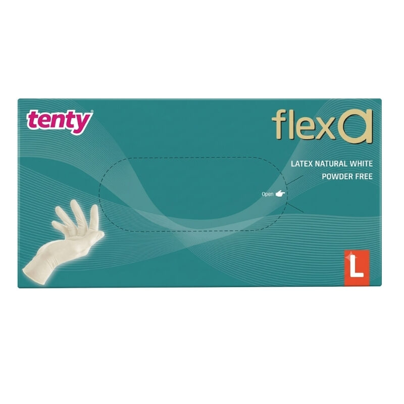 Tenty Flexa Pudrasız Lateks Eldiven 100 Lü Large