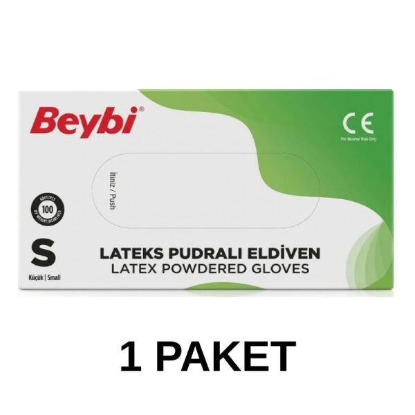 Lateks Pudralı Eldiven Small