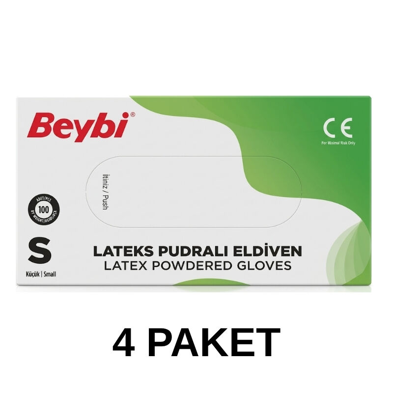 Lateks Pudralı Eldiven Small 4 Paket