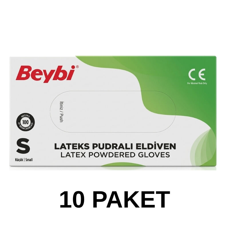 Lateks Pudralı Eldiven Small 10 Paket