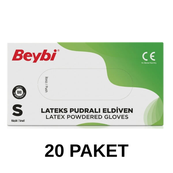 Lateks Pudralı Eldiven Small 20 Paket