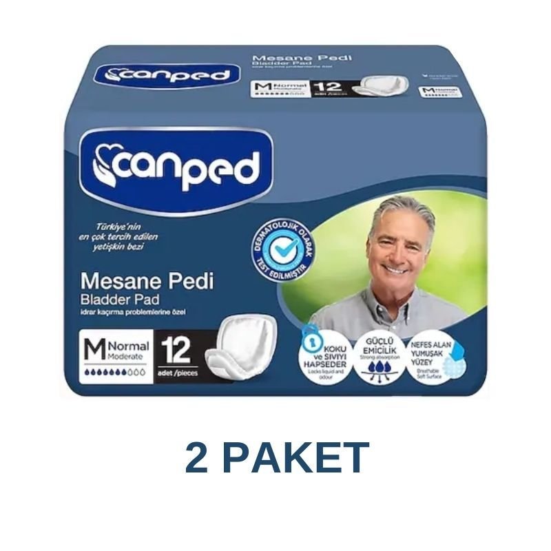 Canped Erkek Mesane Pedi Normal M 2 Paket 24 Adet
