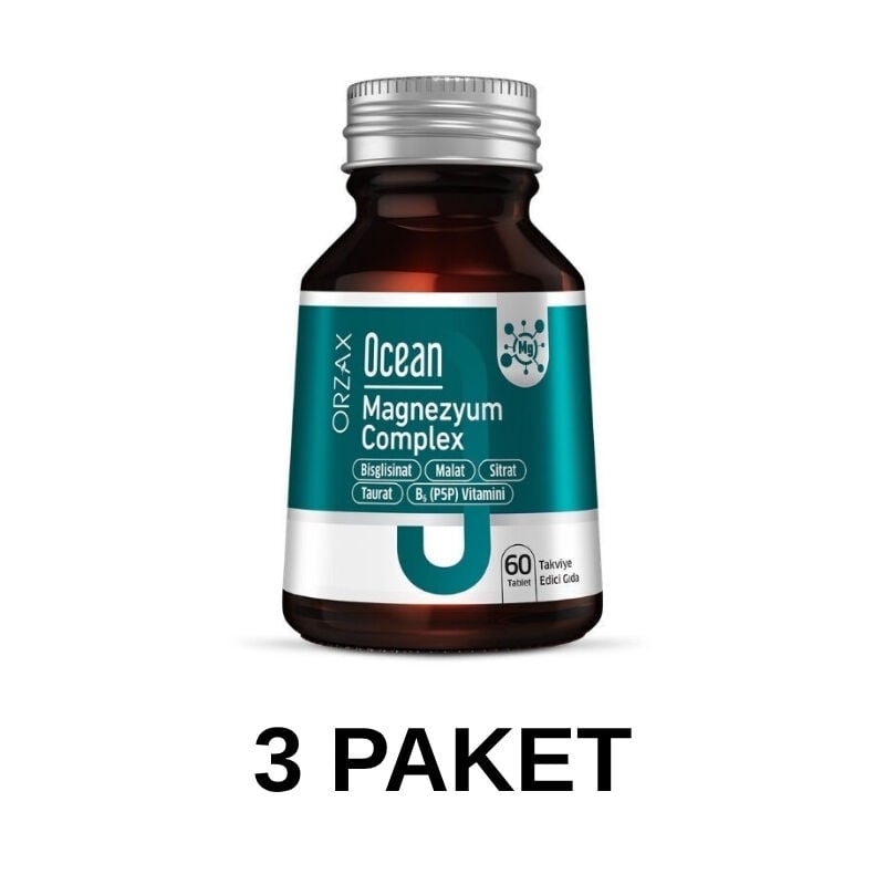 Orzax Ocean Magnezyum Complex 60 Tablet 3 Paket