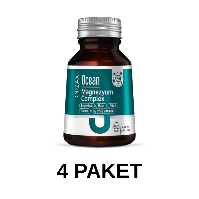 Orzax Ocean Magnezyum Complex 60 Tablet 4 Paket