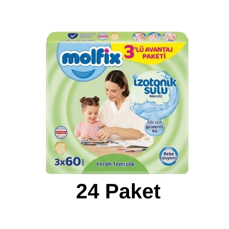 Molfix İzotonik Islak Mendil 72x60 24 Paket