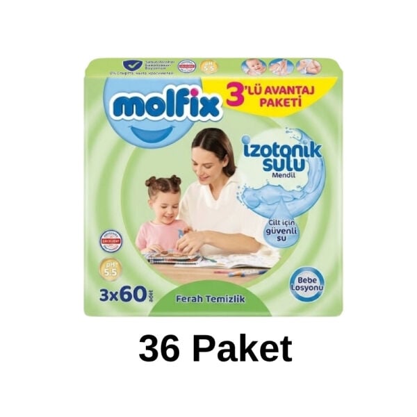 Molfix İzotonik Islak Mendil 108x60 36 Paket