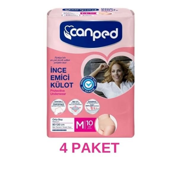 Canped İnce Külotlu Mesane Pedi M 4 Paket 40 Adet