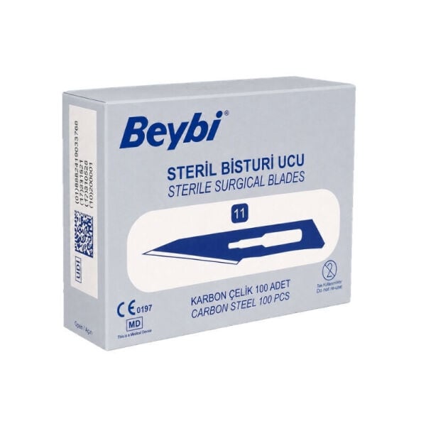 Beybi Steril Çelik Bisturi Ucu 11 Numara 100 Adet 4 Paket
