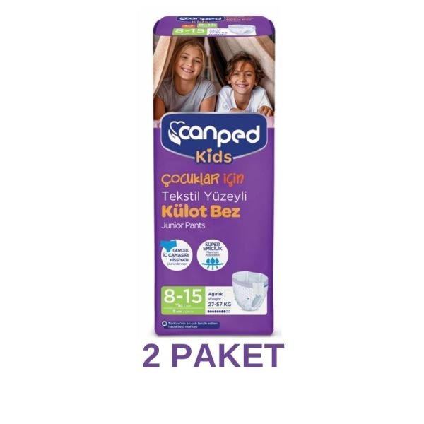 Canped Kids Külot Bez 8-15 Yaş 27-57 KG 8 Lu 2 Paket