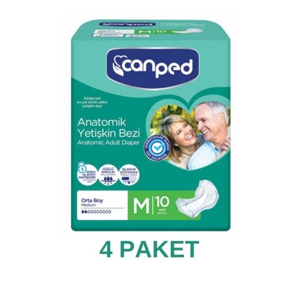 Canped Anatomik Hasta Bezi M 10 Lu 4 Paket