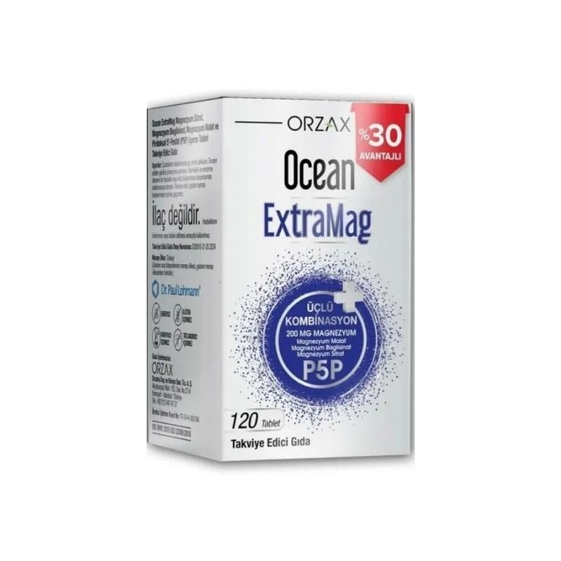 Orzax Ocean ExtraMag Threog Food Supplement 120 Tablets
