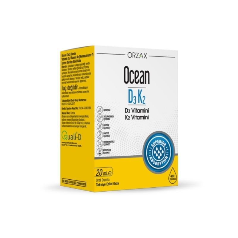 Orzax Ocean D3K2 Vitamin Drops 20 ml