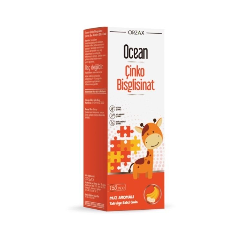 Orzax Ocean Çinko Bisiglisinat Muz Aromalı 150ml