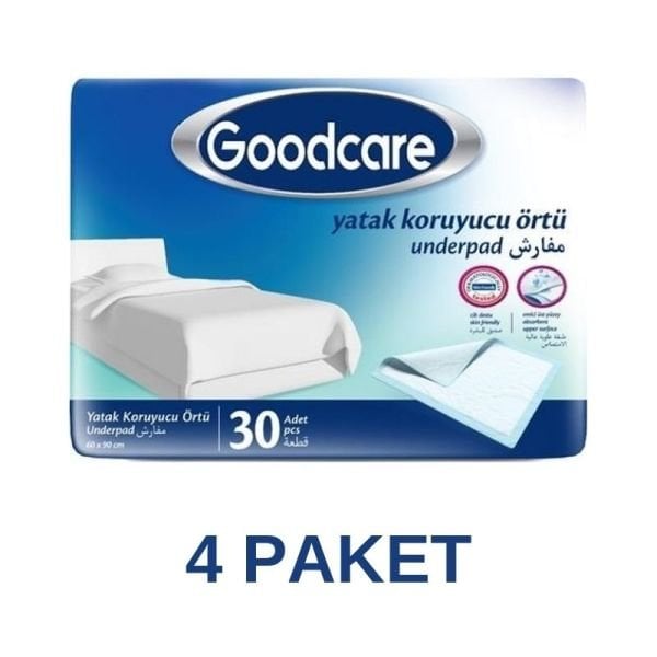 Goodcare Yatak Koruyucu Örtü 60x90 Cm 4 Paket 120 Adet