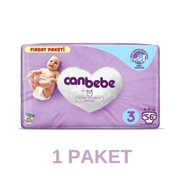 Canbebe Bebek Bezi Midi 3 Beden 56 Lı