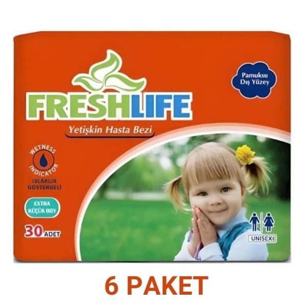 Freshlife Belbantlı Yetişkin Hasta Bezi XS 30 Lu 6 Paket