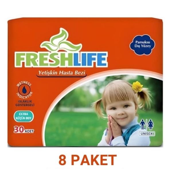 Freshlife Belbantlı Yetişkin Hasta Bezi XS 30 Lu 8 Paket