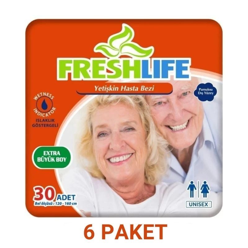 Freshlife Waistband Adult Diaper XL 30 Pieces 6 Pack