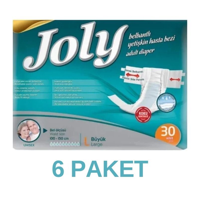 Joly Waistband Adult Diaper L 30 Pieces 6 Pack