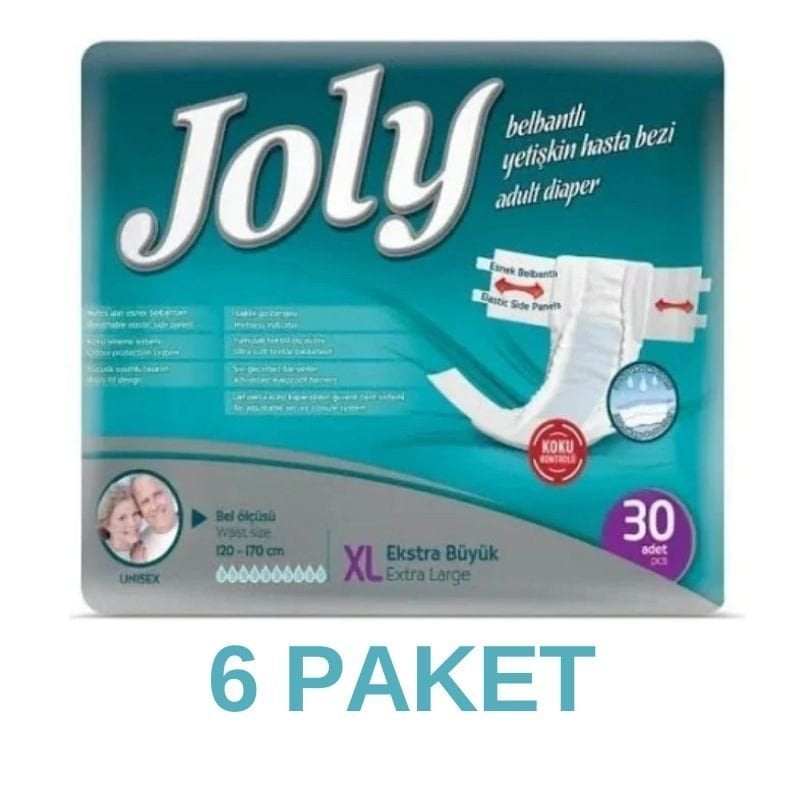 Joly Waistband Adult Diaper XL 30 Pieces 6 Pack