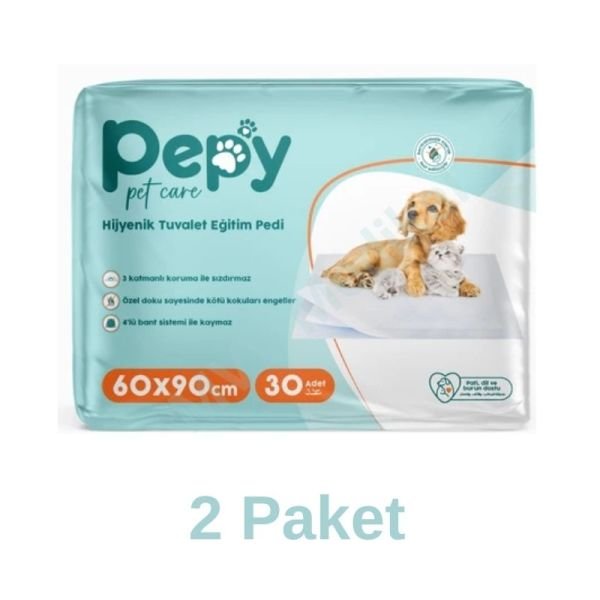 Pepy 60X90 Hijyenik Tuvalet Eğitim Pedi 30'lu 2 Paket