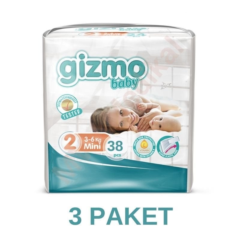 Gi̇zmo Baby Bebek Bezi̇ 2 Numara Mi̇ni̇ 38 Li 3 Paket