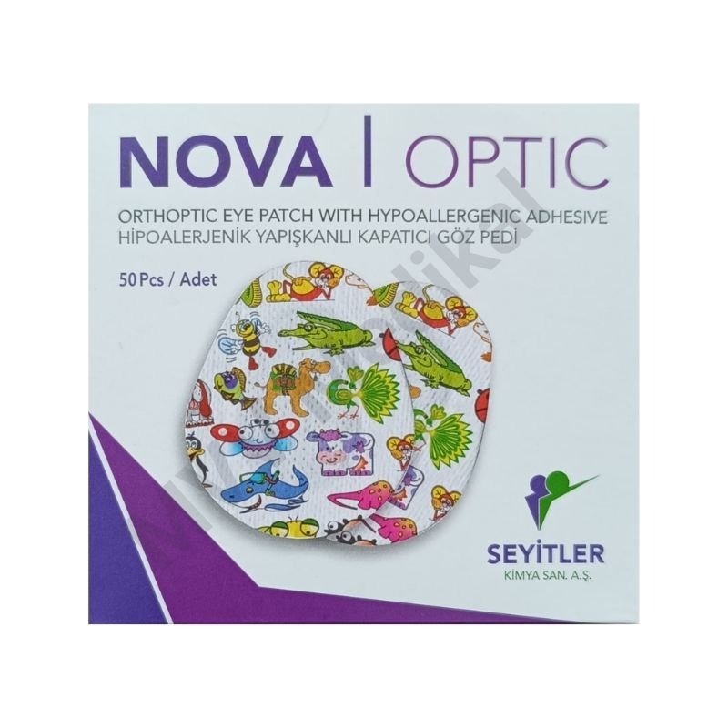 Nova Optik Non-Sterile Hypoallergenic Adhesive Oval Eye Pads 50 Pieces